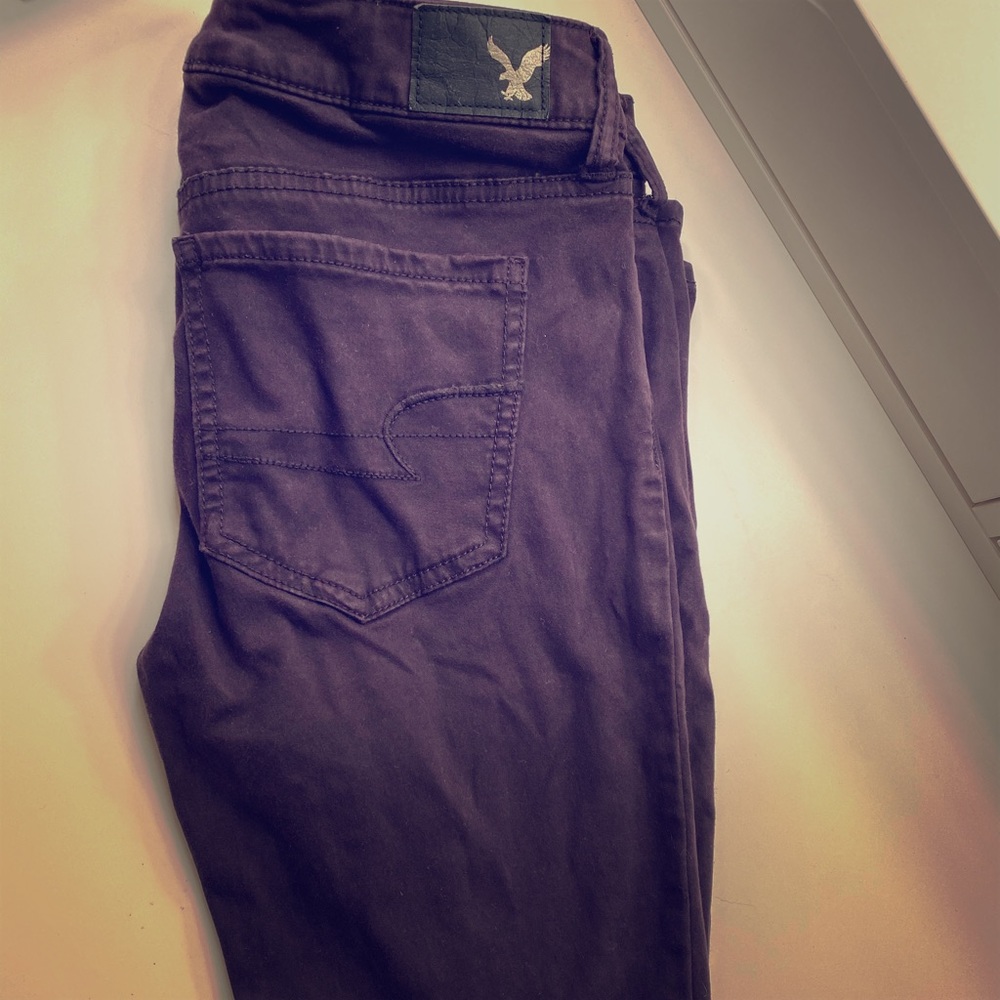 Purple American eagle pants